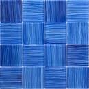 Glass Tile Pool Striped Mosaic 12" x 12" - Cobalt Blue