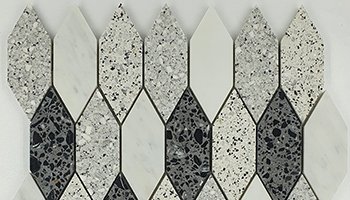 Long Hexagon Terrazzo Marble Mix Mosaic 13