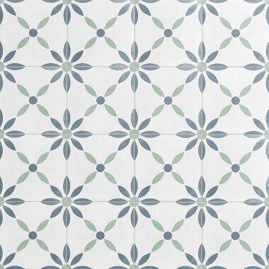 Dhar Decor Tile 9" x 9" - White Flower