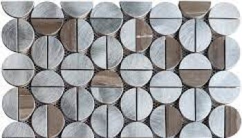 Marble Stone Aluminum & Marble Mosaic Tile 12