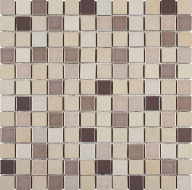 Marble Stone Tile Mosaic 7/8" x 7/8" - Mix Sandstone/Beige