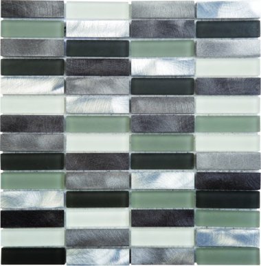 Metal Tile Aluminum Mosaic 12" x 12" - Mix