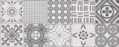 Genesis Patchwork Decor Tile 8" x 20" - Grey