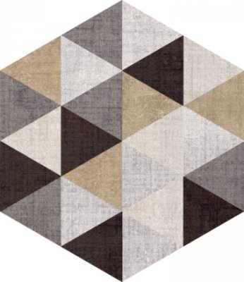Merino Tile Hexagon Deco 10" x 10" - Triangle Mix