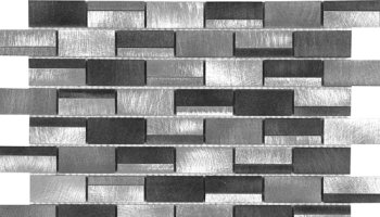 Aluminum Silver Blends Mosaic Tile 11.7
