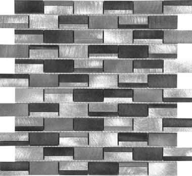 Aluminum Silver Blends Mosaic Tile 11.7" x 11.7" - Silver Blend