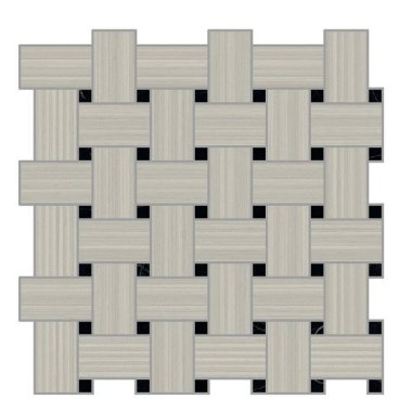 Style Basketweave Tile 12" x 12" - Lively