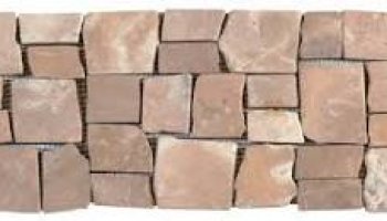 Marble Stone Cubic Opus Interlocking Border Mosaic Tile 5.5