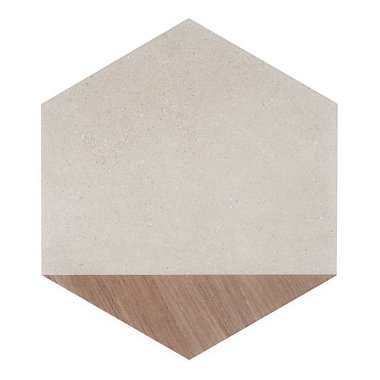 Piaka Hexagon Tile 13" x 14" - Wood Taupe