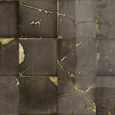BeLike Deco Tile 8" x 8" - Brown Patch Gold