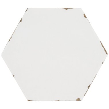 CostaHex Hexagon Tile 5.5" x 6" - Solaro White