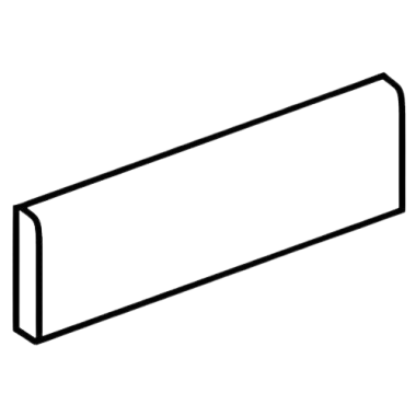 Sempre Wall Bullnose Tile 3" x 8" - White