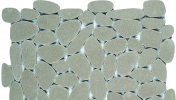 Reconstituted Pebble Sliced Interlocking Mosaic Tile - 12