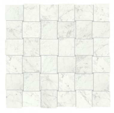 I Marmi Tile Woven Rectangle Mosaic 1.75" x 2" - Carrara Matte