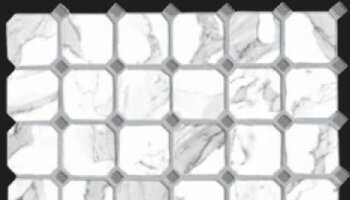 Calacatta Marble Look Tile Ottagona Mosaic 12