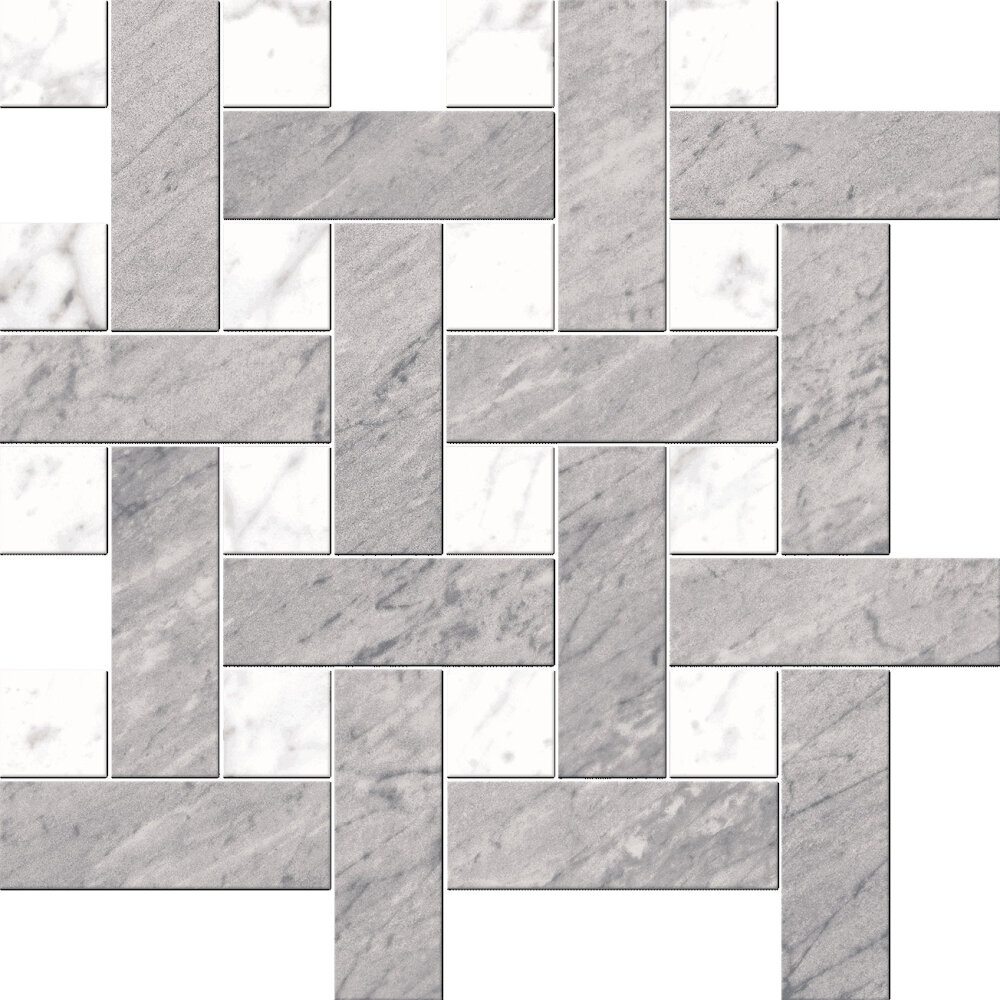 Cinca Luxury Tile Twist Mosaic Bardiglio Carrara