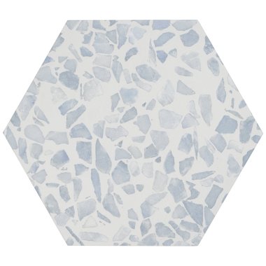 Riazza Hexagon Tile 9" x 10" - Blue