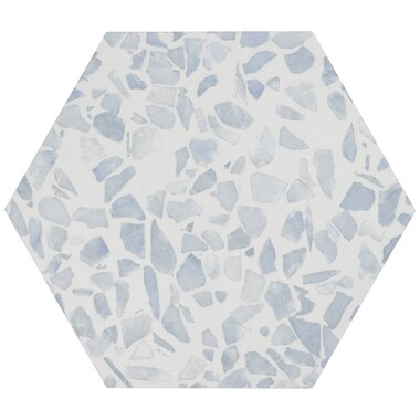 Riazza Hexagon Tile 9" x 10" - Blue