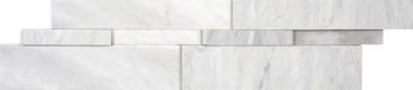 Ledger Panels Cubic Wall Panel Tile 6" x 24" - Bianco Venatino