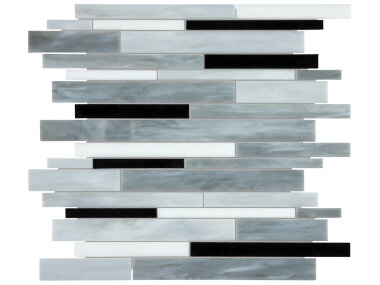 Baroque Random Strip Mosaic Tile - Arabescato