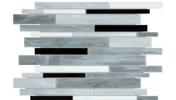 Baroque Random Strip Mosaic Tile - Arabescato