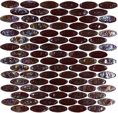 Hakatai Glamour Gl Tile Oval 1 15 16 X 3 4 016 Root Beer Glamour Gl Tile Oval 1 15 16 X 3 4