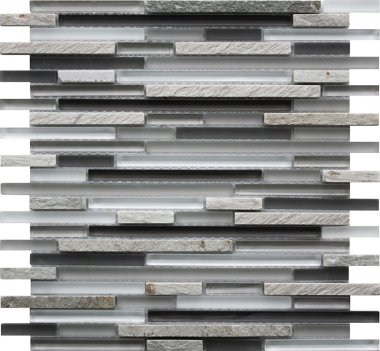 Cascades Elements Mosaic Tile - 11.8" x 11.8" - Gray