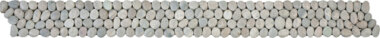 Pebble Rectified Matte Interlocking Border 4" x 12" - Mix Grey/Beige