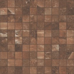 Rock Salt 1"x1" Mosaic Natural Tile 12" x 12" - Hawaiian Red
