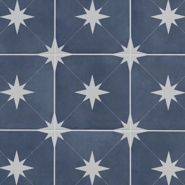 Levant Decor Tile 9" x 9" - Navy