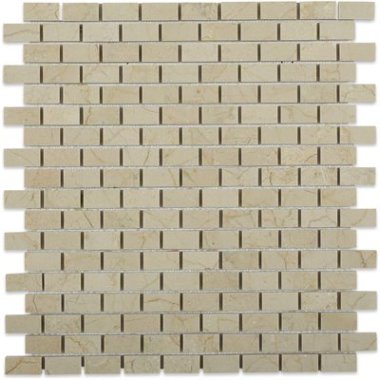 Crema Marfil Tile Brick 1/2" x 1" - Polished