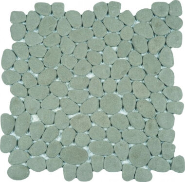 Reconstituted Pebble Interlocking Mosaic Tile - 12" x 12" - Grey