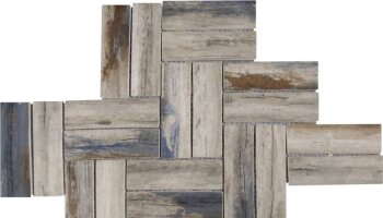 Glass Tile Herringbone Wood Look Matte 11