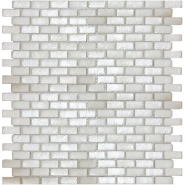 Alaska Glacier Brick Mosaic Tile - 11.8" x 11.8" - White