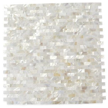 Pearl Brick Tile 11.38" x 11.88" - White