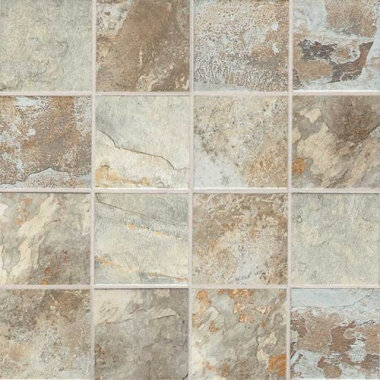 Kendal Slate Tile Mosaic 3" x 3" - Easdale Neutral