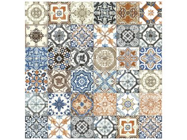 Marrakesh Deco Tile 8" x 8" - Color Mix Glossy