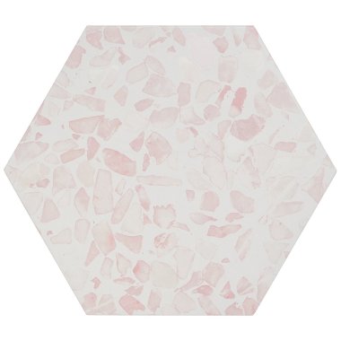 Riazza Hexagon Tile 9" x 10" - Pink