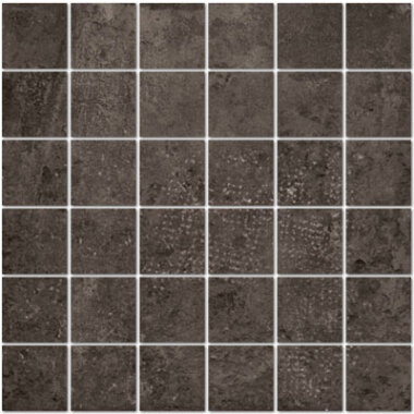 The Rock Mosaic Tile 12" x 12" - Black Rock