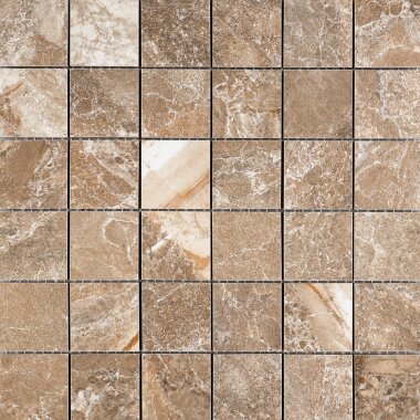 Perugia 2" x 2" Mosaic Tile 12" x 12" - Noce
