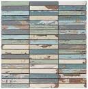 Wood Look 0.7"x4" Mosaic Tile 12" x 12" - Mix