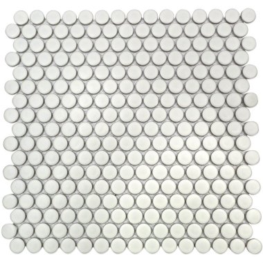 Simple 2.0 Penny Rounds Tile 11.49" x 12.32" - Solid White