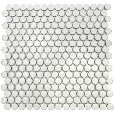 Simple 2.0 Penny Rounds Tile 11.49" x 12.32" - Solid White