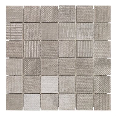 Organic Rug Mosaic Tile 11.81" x 11.81" - Smoke