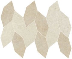 Tycoon Leaf Mosaic Tile 12.5" x 15" - Beige mix