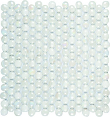 Round Mosaics 11.5" x 12" - White