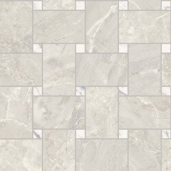 Trumarmi Polished Weave Tile 12" x 12" - Silver