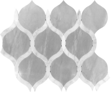 Waterjet Trellis 17 11.3" x 13.5" - White, Gray