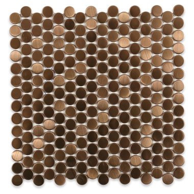 Metal Circle Tile 11.75" x 11.75" - Copper