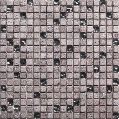 Artistic Cleopatra 2 Mosaic Tile - 12" x 12" - Gray, Silver